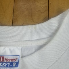 Vintage Hanes Beefy T Grey Wolf Puppies Wildlife Graphic T Shirt White Adult L