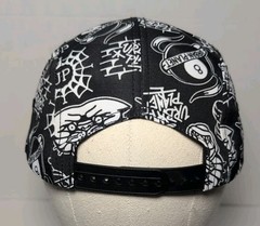 Urban Planet Streetwear Hat Adjustable Black/White Tattoo Style