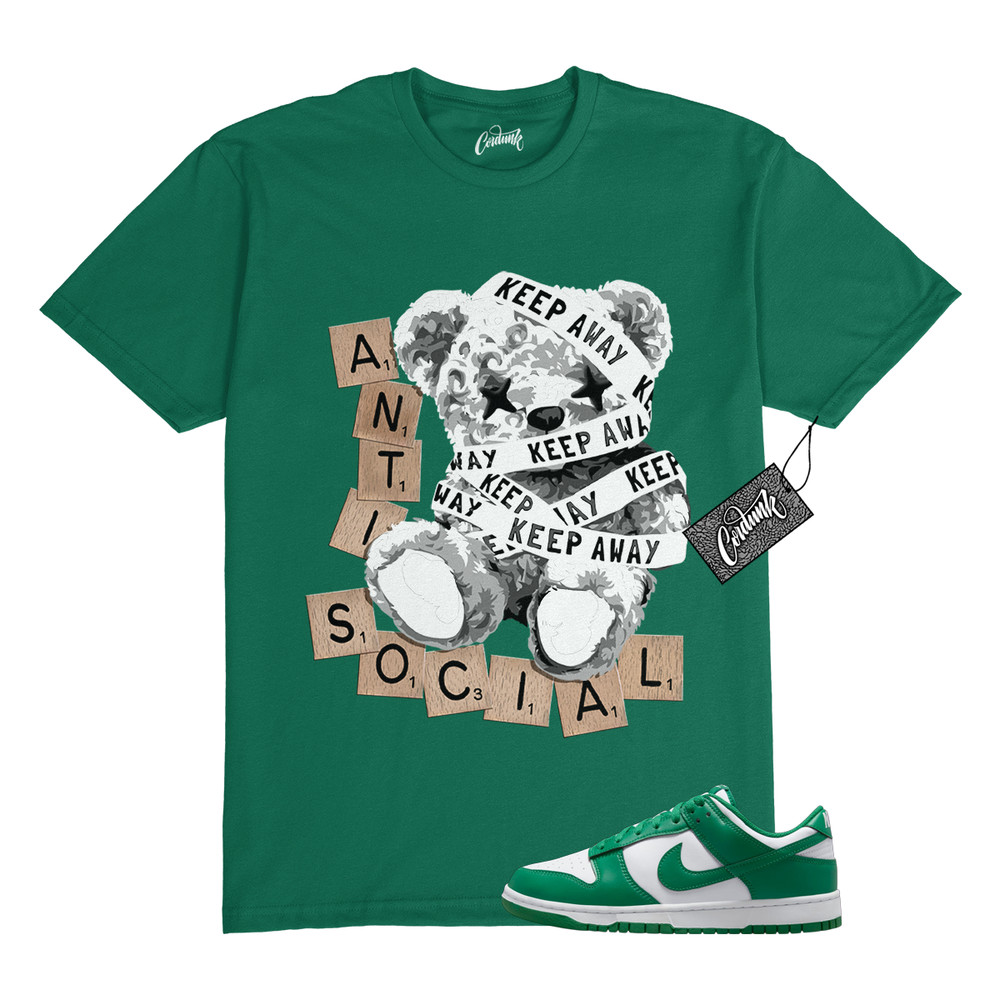 Dunk Malachite Green White Low T Shirt Match ANTI