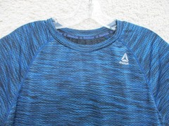 Reebok Shirt Medium Adult Blue Athletic Stretch Lightweight Logo Modern Mens M