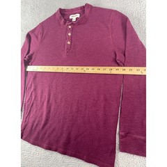 Goodthreads Shirt Mens XL Red Maroon Long Sleeve Waffle Knit Comfort Casual