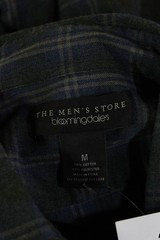 The Men’s Store at Bloomingdale’s Mens Button-Down Plaid Dark Blue Size M