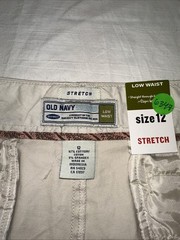 NWT Old Navy Women’s 12 Low Waist Stretch 97% Cotton Khaki Pants