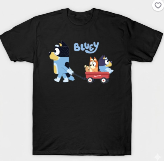 Funny Bluey Wagon Ride T-Shirt Bandit Bingo Mens