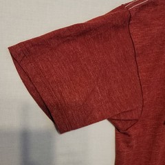 Billabong T-shirt M Wave Badge Logo Est 1973 Poly/Cotton/Rayon Brick Red V Good