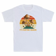 It’s Hunting Season Mushroom Shirt Funny Mycology Shrooms Vintage Men’s T-Shirt