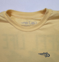 Reel Life Mens T-Shirt Yellow 2XL Short Sleeve Cotton Crew Neck Pullover Outdoor