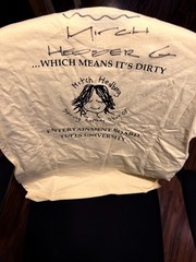 Mitch Hedberg signed T-shirt, never worn, size large, one of a kind. Yellow