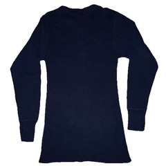 VTG 90’s Greatland Apparel Medium Navy Blue Waffle Knit Thermal Grunge Henley