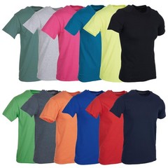 SOCKS’NBULK Mens Cotton Crew Neck Short Sleeve T-Shirts Mix Colors Bulk Pack