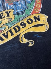 Vintage Harley Davidson 3D Emblem Shirt Large Righteous Ruler 1987 USA 50/50