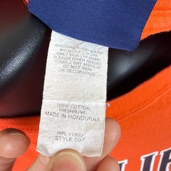 MV Sport T-Shirt Mens 2XL Auburn Tigers Style 207 Orange Short Sleeve AU FLAW