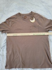 Common People Mens XL Seersucker GD Tee Brown Pocket Tshirt Cotton Minimalist
