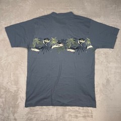 NTW Reel Legends Tee Shirt Mens L Sword fish Button Closure Outdoor