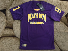 Death Row Records Los Angeles #91 Jersey Mens Size Small Purple Paisley NWT