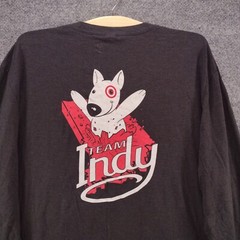 District Custom Ink Men’s Team Indy T-Shirt Large Long Sleeve Black Crew Neck