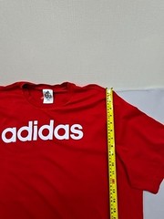 Adidas Mens T-Shirt Red Logo 2XL Short Sleeve Crew Neck Cotton Tee