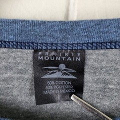Seattle Washington Shirt Men Large Gray Blue Crew Neck 3/4 Sleeve Raglan Graphic