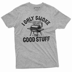 Men’s Funny BBQ grilling grill T-shirt smoke good stuff double meaning shirt