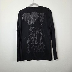 Fresh Laundry Mens Large Black Dont Kill My Vibe Graphic Long Sleeve T-Shirt