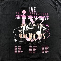 IVE 1st World Tour Shirt Mens XL Black Show What I Have K-Pop Tee CSW 24/7