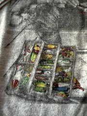 Vintage “So Many Lures So Little Time” Fishing Graphic T Shirt Men’s Size XL USA