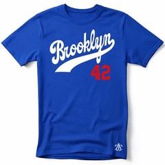 BROOKLYN 42 Baseball HOF themed Pre-Shrunk Ring Spun Cotton T-Shirt