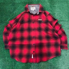 Vintage Field and Stream Red and Black Button-Down Flannel Shirt Adult XL