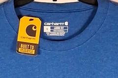 Carhartt TK0231 M-Small Loose Fit Hvy Lg-Sleeve Logo Sleeve Graphic T, Blue