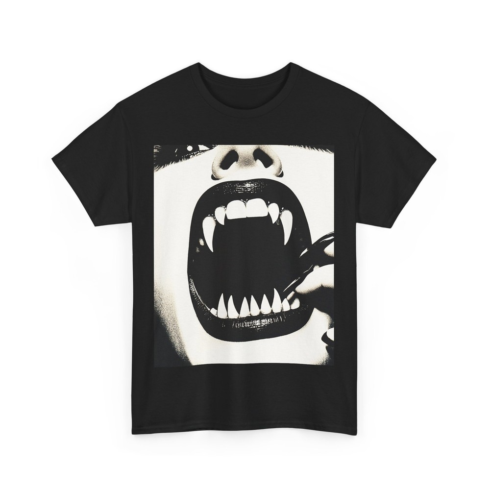 VAMPIRE TEETH TSHIRT TEE MEN WOMEN ART STREET WEAR WILD CREEPY MONSTER HOT SHIRT