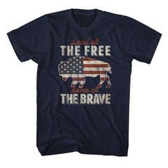 USA Patriotic Land Of The Free Home Of The Brave Men’s T Shirt