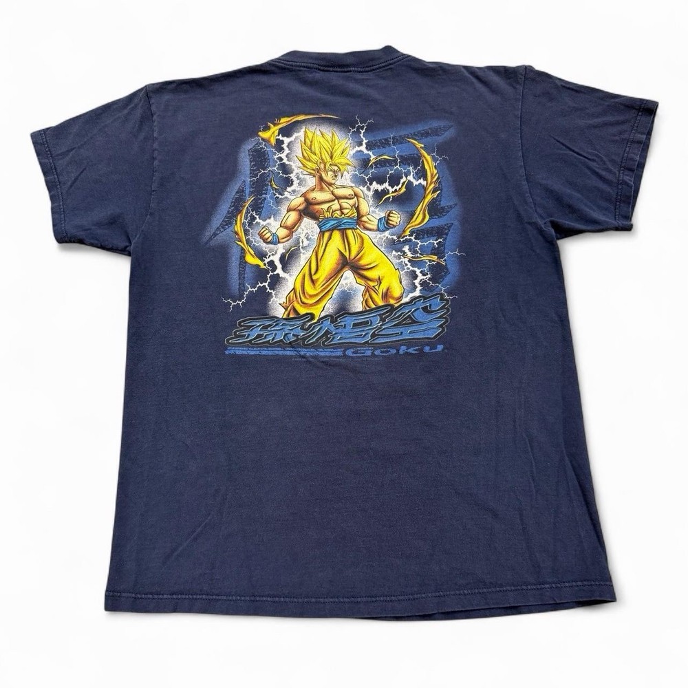 Vintage 1999 Dragon Ball Z Goku Navy Blue T-Shirt Size L Made In USA