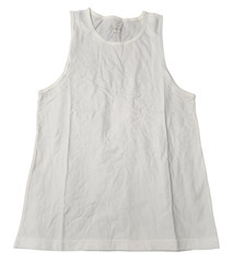 Fresh Clean Tees Mens S Tank Top Sleeveless Shirt White Cotton Blend Crewneck