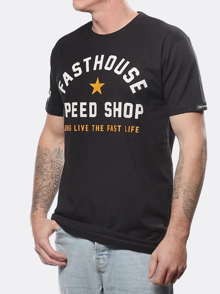 Fasthouse Men’s Fast Life Short Sleeve T-shirt Live the Fast Life Motocross Tee