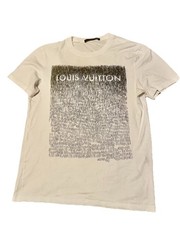 Gorgeous LV Louis Vuitton Sz S Printed Signature Designer T-Shirt White Monogram