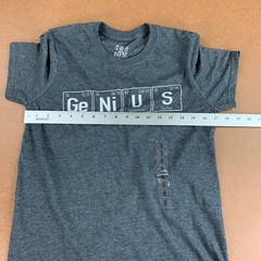 Tee Luv Genius T-Shirt Gray Size Small Periodic Table NWT