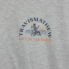 Travis Mathew Men’s Life Of The Party Sunset Skeleton T-Shirt Gray Size XL