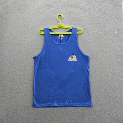 Chubbies Men Tank Top MEDIUM Blue Graphic Wave Palm The Giant NWT