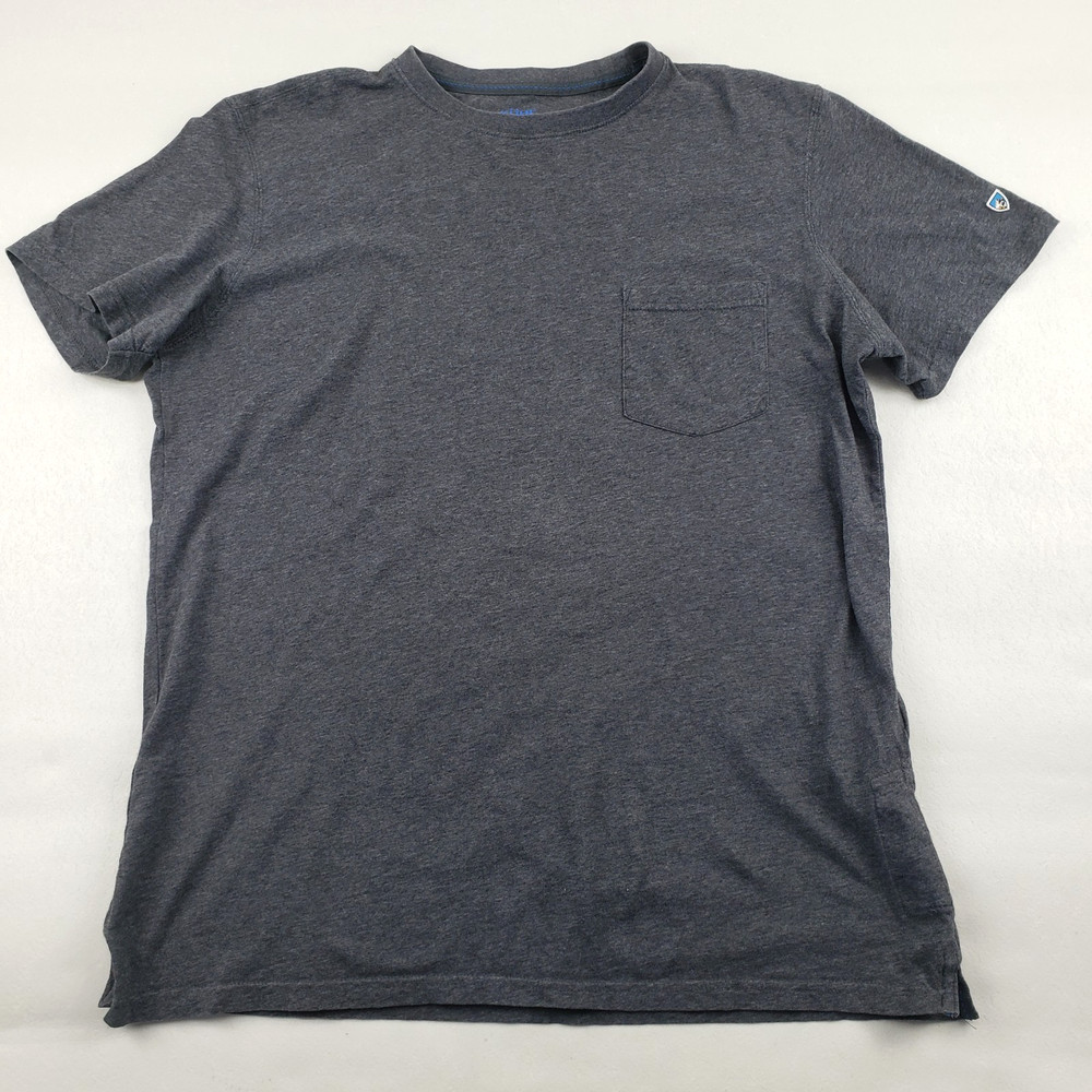 Kuhl Wildfibre Organic Cotton Tee Mens Large Gray Short Sleeve Crew Neck Shirt