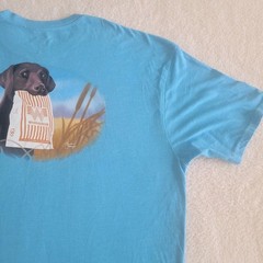 Magellan Whataburger Collab 2XL Black Lab Blue T-Shirt Outdoor USA Good Dog !