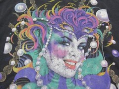 Vintage Mardi Gras T Shirt Men’s (2XL) 2001 Andrea Mistretta Long Sleeve “Beads”