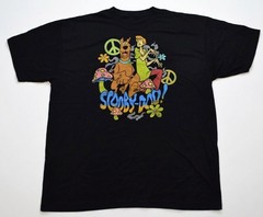 Scooby-Doo! Mens Big & Tall Scooby Shaggy Peace Mushrooms Flowers T-Shirt PD1508