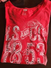 NWOT Levi Strauss & Co. 1853 Unisex Faded Red T-Shirt Size: Large