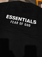 Essentials Fear of God T-Shirt Black 2025 Logo Tee Oversized S-XL New