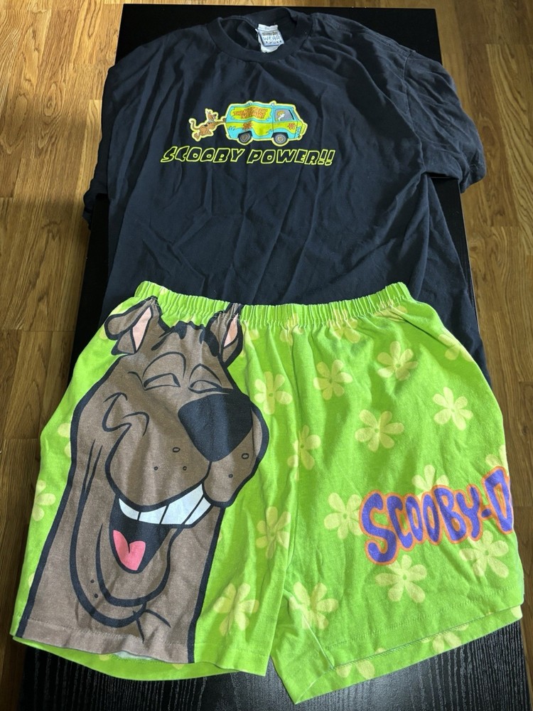 Scooby Doo Y2K T-shirt and Shorts Set 2001 Cartoon Network XL