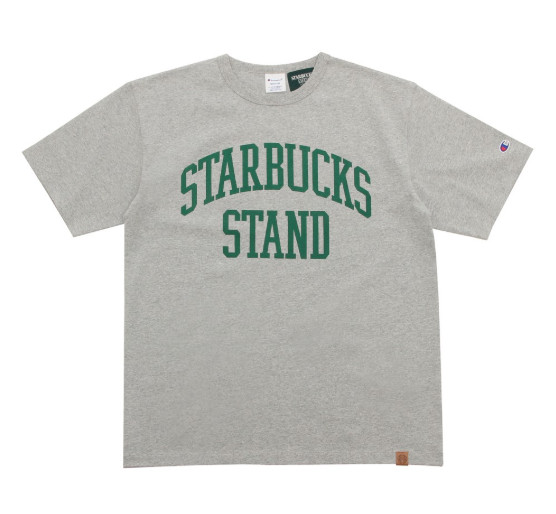 Starbucks BEAMS Champion Heavyweight T-Shirt Gray Japan Exclusive Limited New