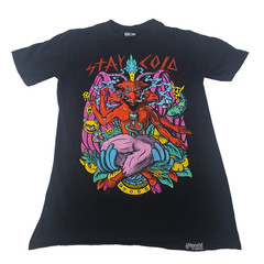 Stay Cold Apparel Demon Graphic Tee Mens M Black Streetwear Goth Punk Skate