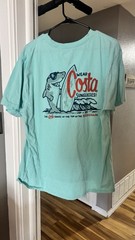 Costa Men’s Graphic Logo Short Sleeve T-Shirt XXL Cotton Blend Assorted Colors