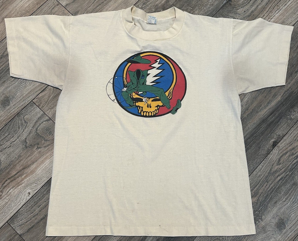 Grateful Dead Dead on the Rocks High in the Downs Colorado T-Shirt Mens L 1983