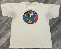 Grateful Dead Dead on the Rocks High in the Downs Colorado T-Shirt Mens L 1983